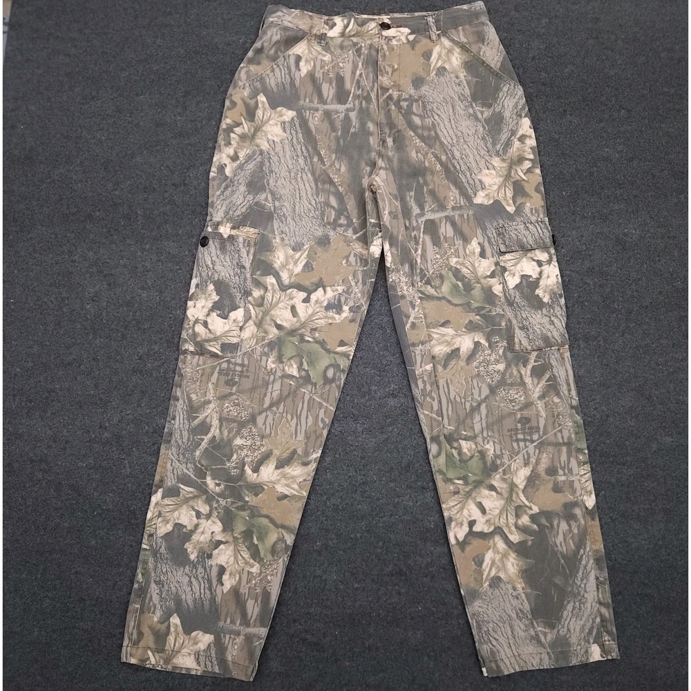 Jerzees Mens Medium‎ Outdoor Hunting Camo Cargo Pants Camouflage Vintage